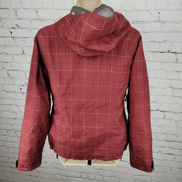 Burton Red Check Dryride Faux Fur Lined Insulated Dream Jacket Size Small S - Picture 2 of 16